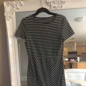 Suzy Shier Stripped Bodycon Dress (S)